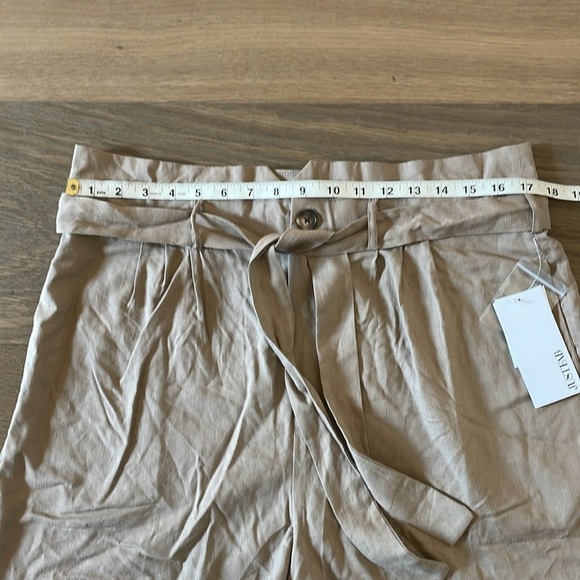 JUSTFAB Linen-Blend Paperbag Shorts Size XXL NWT - Picture 2 of 9